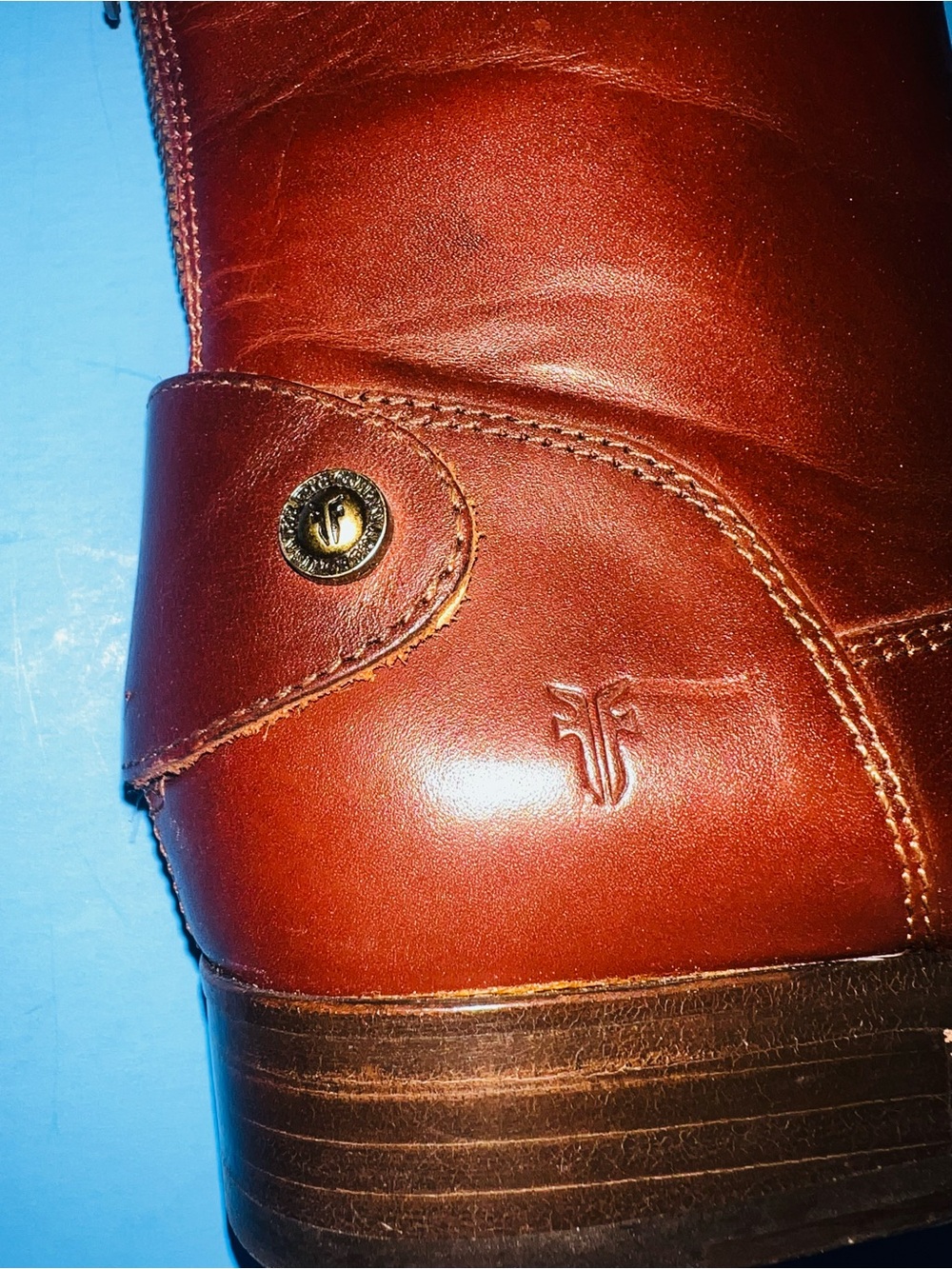 Frye Melissa Button Short 2 Size 7M Redwood Boots